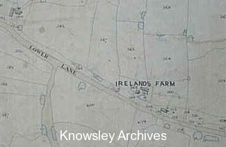 Tithe Map segment: Lower Lane, Halewood