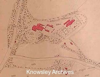 Huyton Tithe Map segment: Hurst House