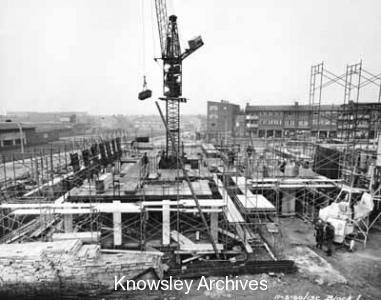 Construction at Bewley Drive, Kirkby
