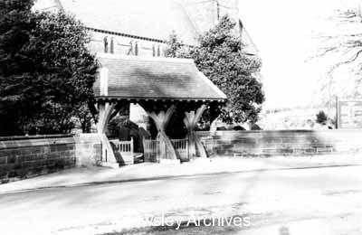 Lych gate, St Chad's Church, Kirkby