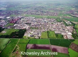 Aerial view of Kirkby Industrial Estate