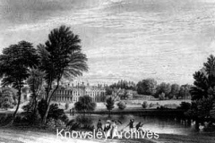 Engraving of Knowsley Hall, Knowsley