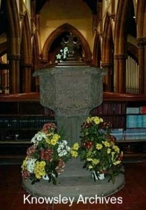 Font, St Mary's Church, Knowsley Village
