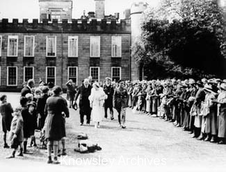 King George VI visits Knowsley Hall, Knowsley Park