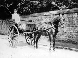 Horse and cart in Church Road, Knowsley