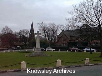 Knowsley triangle and war memorial, Knowsley Village