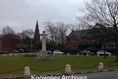Knowsley triangle and war memorial, Knowsley Village