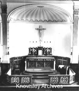Altar at Portico Chapel, near Prescot