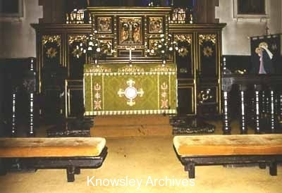 Sanctuary and altar, St Mary's Church, Prescot