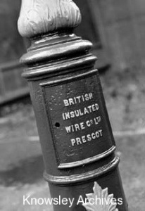 Lamp standard, B.I.W.C., Prescot