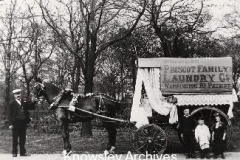 Prescot Family Laundry Co. delivery cart