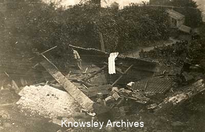 Bomb damage, The Orchard, Huyton