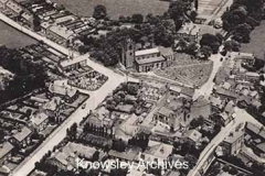 Aerial view of Huyton town centre