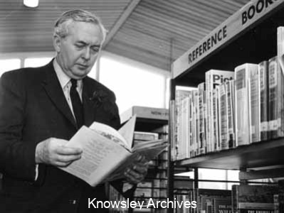 Harold Wilson M.P.  at Page Moss Library, Huyton