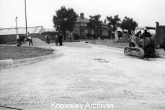 Road construction, The Crescent, Huyton