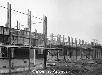 Maisonettes under construction in Kirkby