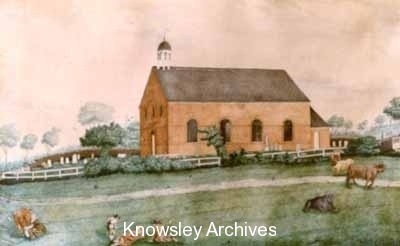 Watercolour of St Chad's Chapel, Kirkby