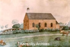 Watercolour of St Chad's Chapel, Kirkby