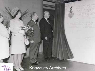 Official opening of Kirkby's Civic Building by Harold Wilson