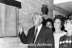 Harold Wilson opens Quarry Green building, Kirkby