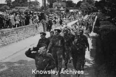 Soldiers march through Kirkby