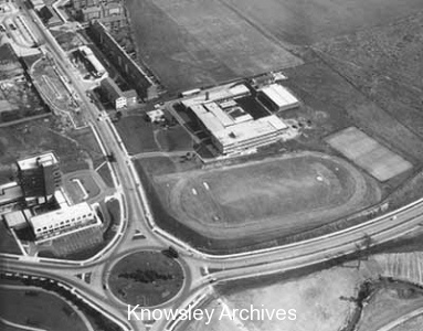 Aerial view, Cherryfield Drive, Kirkby