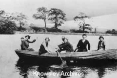 Boating on Mill Dam lake, Kirkby