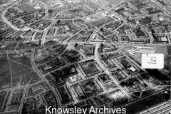 Aerial view around Broad Lane, Kirkby