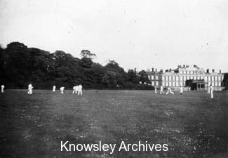 Cricket match at Knowsley Hall