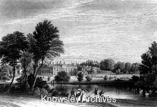 Engraving of Knowsley Hall, Knowsley