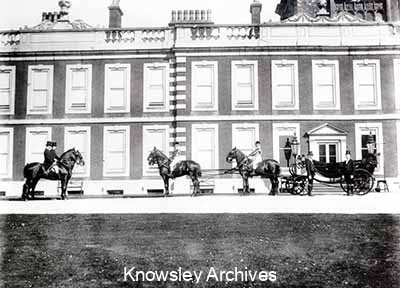 Horse-drawn carriage at Knowsley Hall, Knowsley