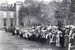 Awaiting the arrival of King George V at Knowsley Hall