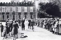 King George VI and Queen Elizabeth at Knowsley Hall