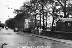 Tram leaves Bowring Park, Roby