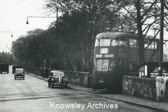 Tram leaves Bowring Park, Roby