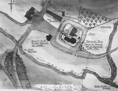 Tarbock Hall plan, 1700s