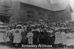 Children outside Whiston Village School